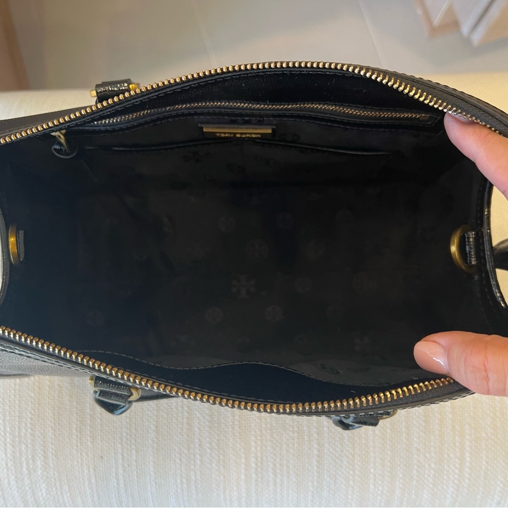 Tory Burch Black Satchel with Gold Hardware - Picture 3 of 3